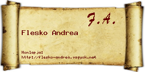 Flesko Andrea névjegykártya